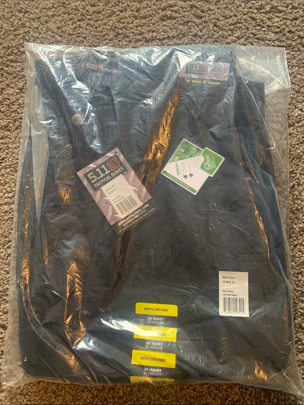 5.11 Tactical Men's EMS Pant - dark Navy Blue. 38x32.